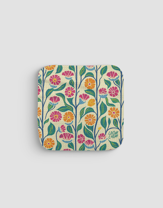 Tall Flowers Dishcloth - Loom Loom