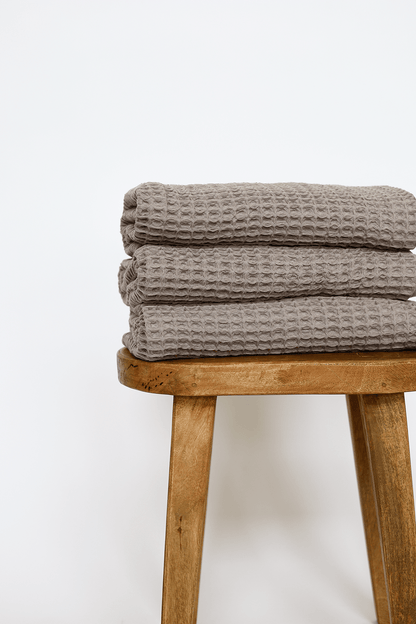 Tan Waffle Bath Sheet - Loom Loom