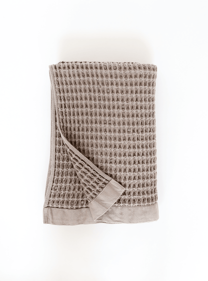 Tan Waffle Bath Towel - Loom Loom