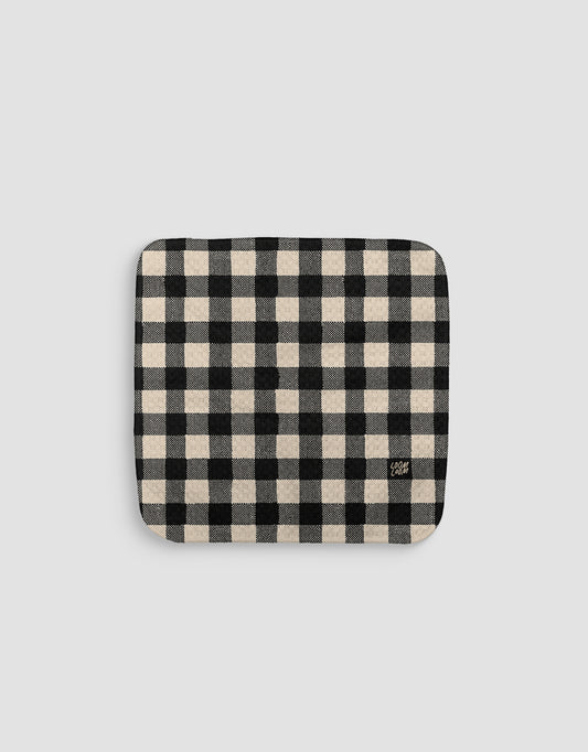 Tan Black Flannel Dishcloth