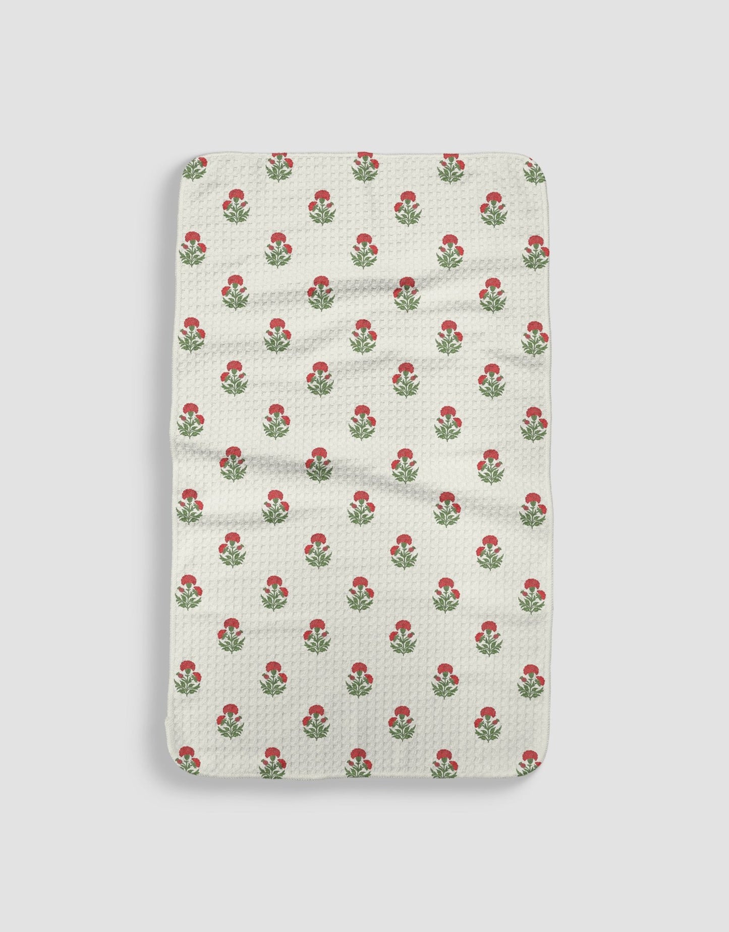 Valerie's Block Print Floral Red by MotherhoodMustHaves - Loom Loom