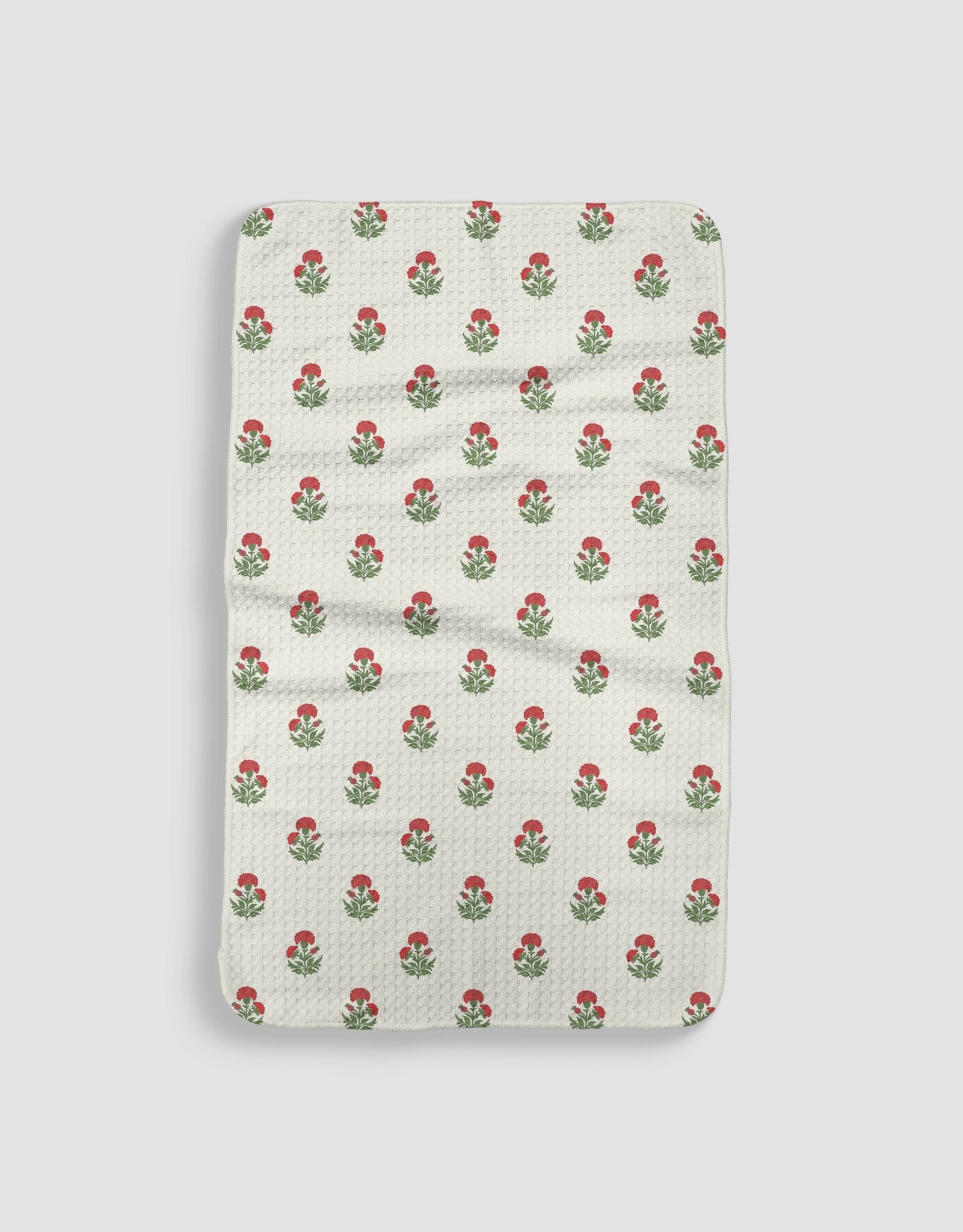 Valerie's Block Print Floral Red by MotherhoodMustHaves - Loom Loom