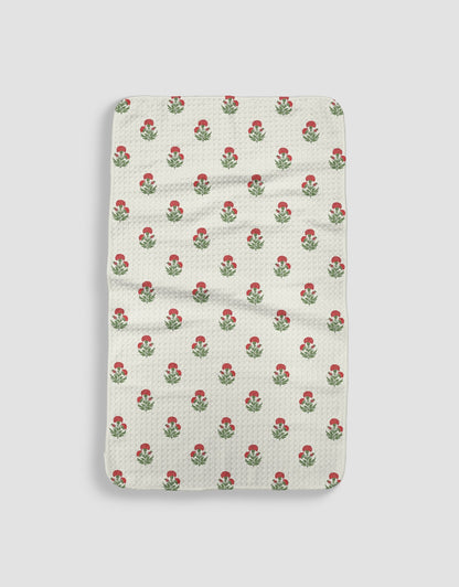 Valerie's Block Print Floral Red by MotherhoodMustHaves - Loom Loom