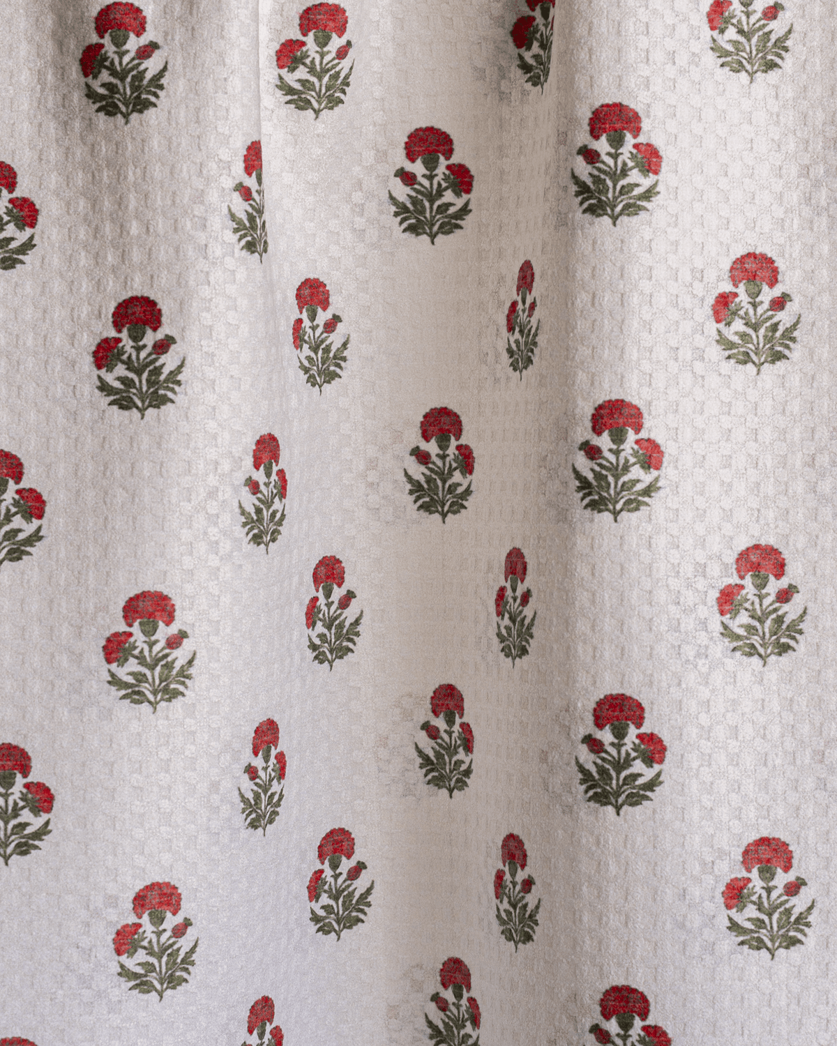 Valerie's Block Print Floral Red by MotherhoodMustHaves - Loom Loom