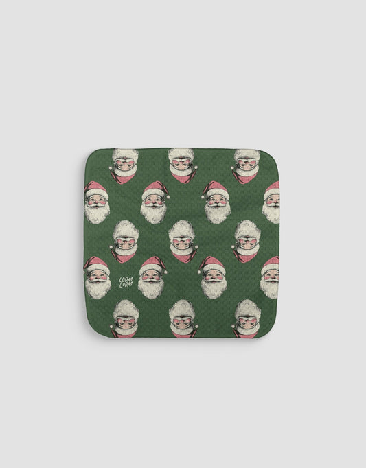 Vintage Santa Green Dishcloth - Loom Loom