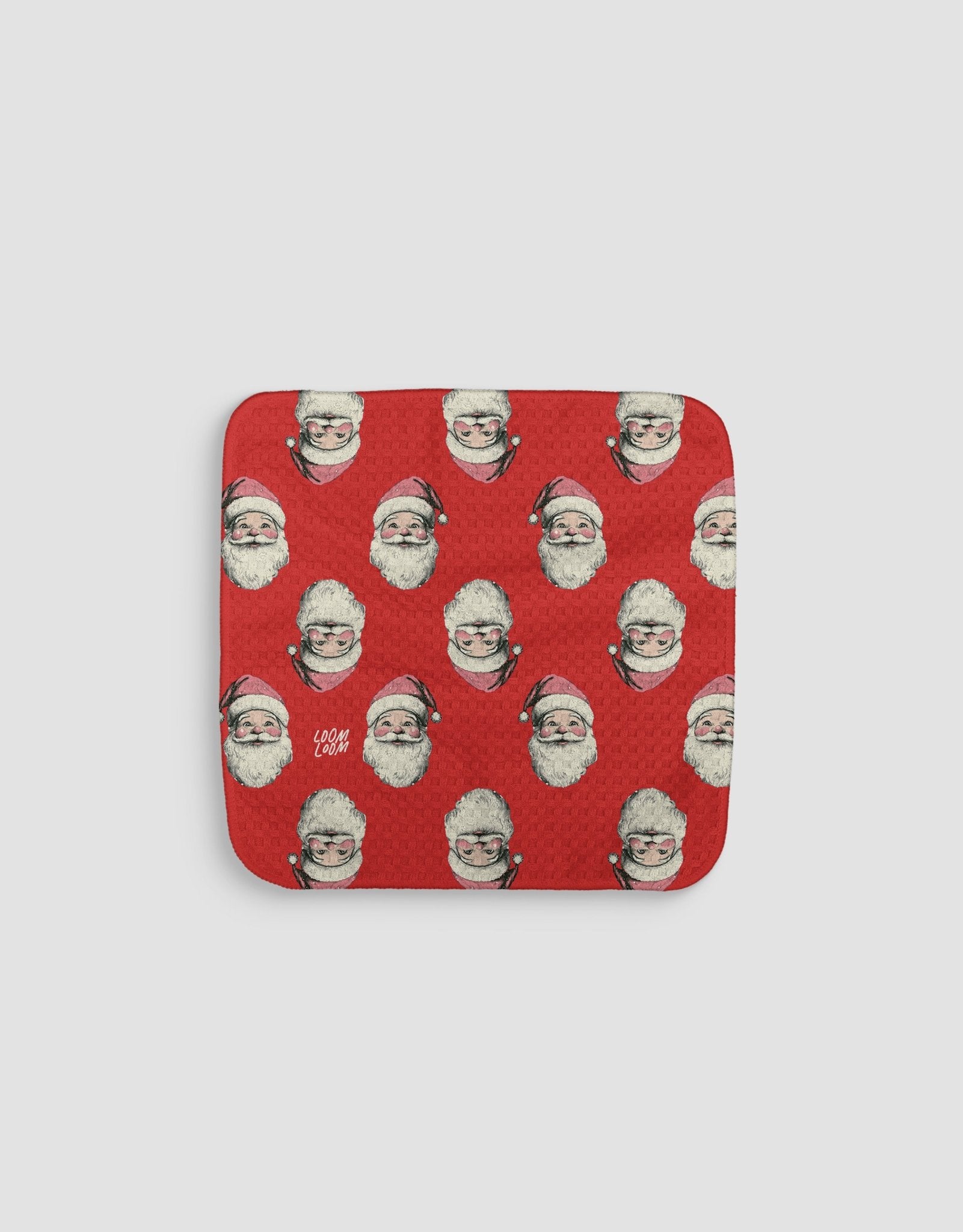 Vintage Santa Red Dishcloth - Loom Loom