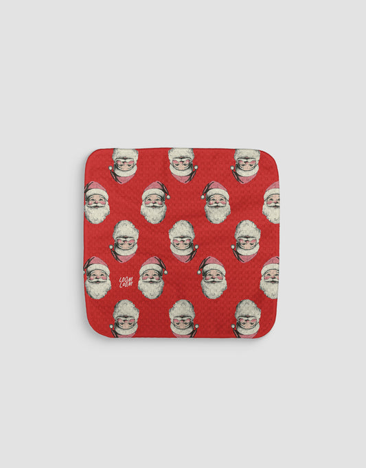 Vintage Santa Red Dishcloth
