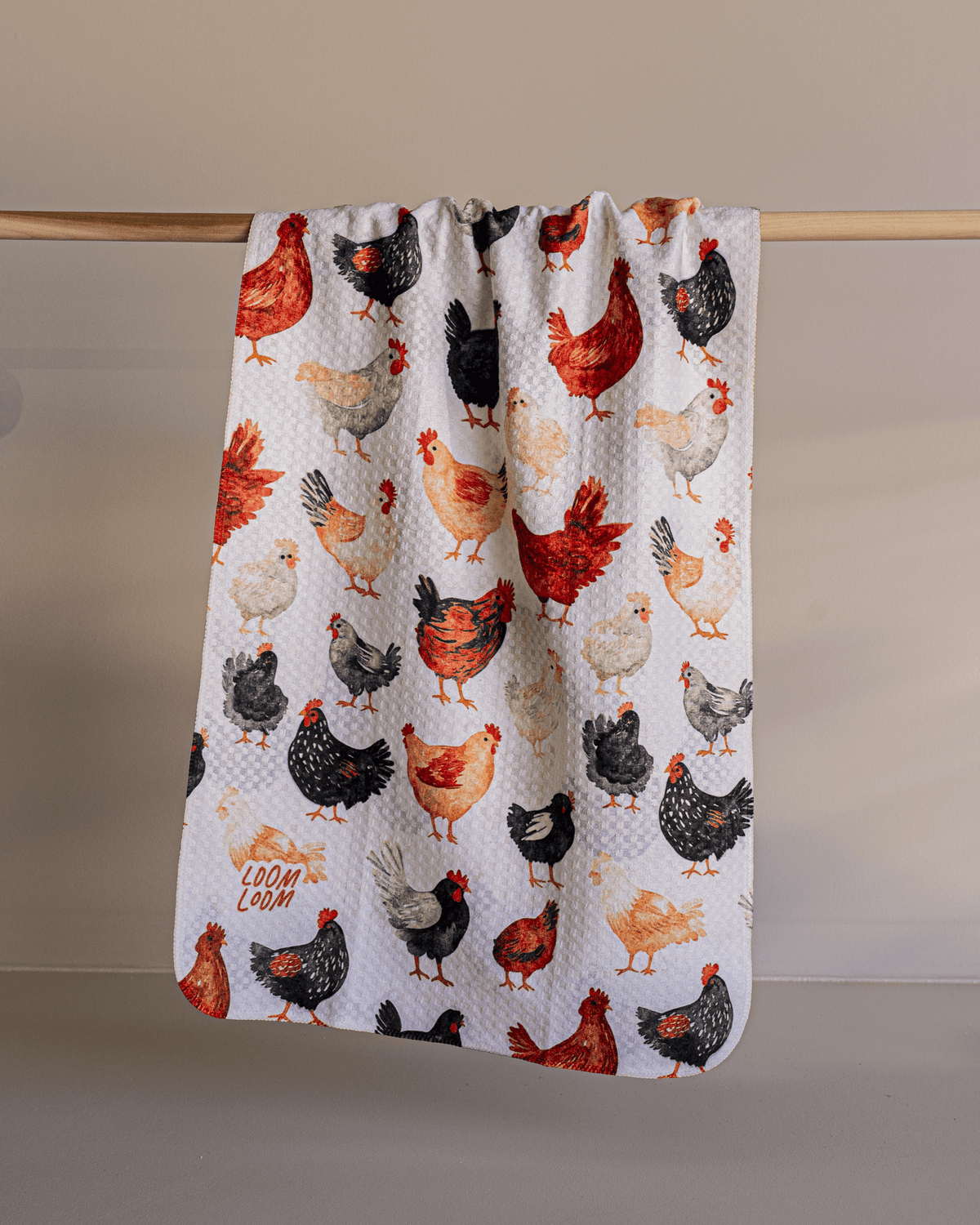 Watercolor Chickens - Loom Loom