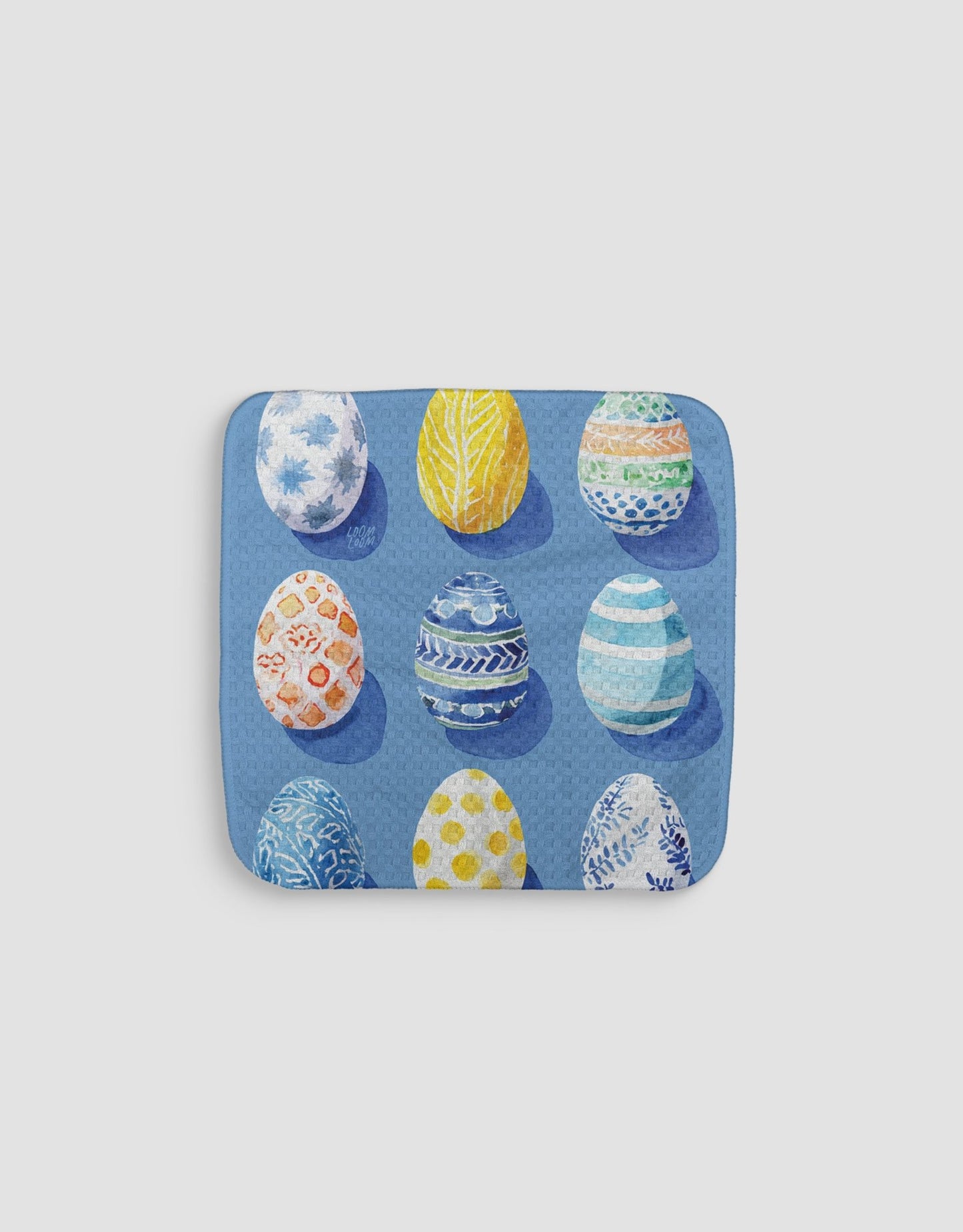 Watercolor Easter Eggs Dishcloth - Loom Loom