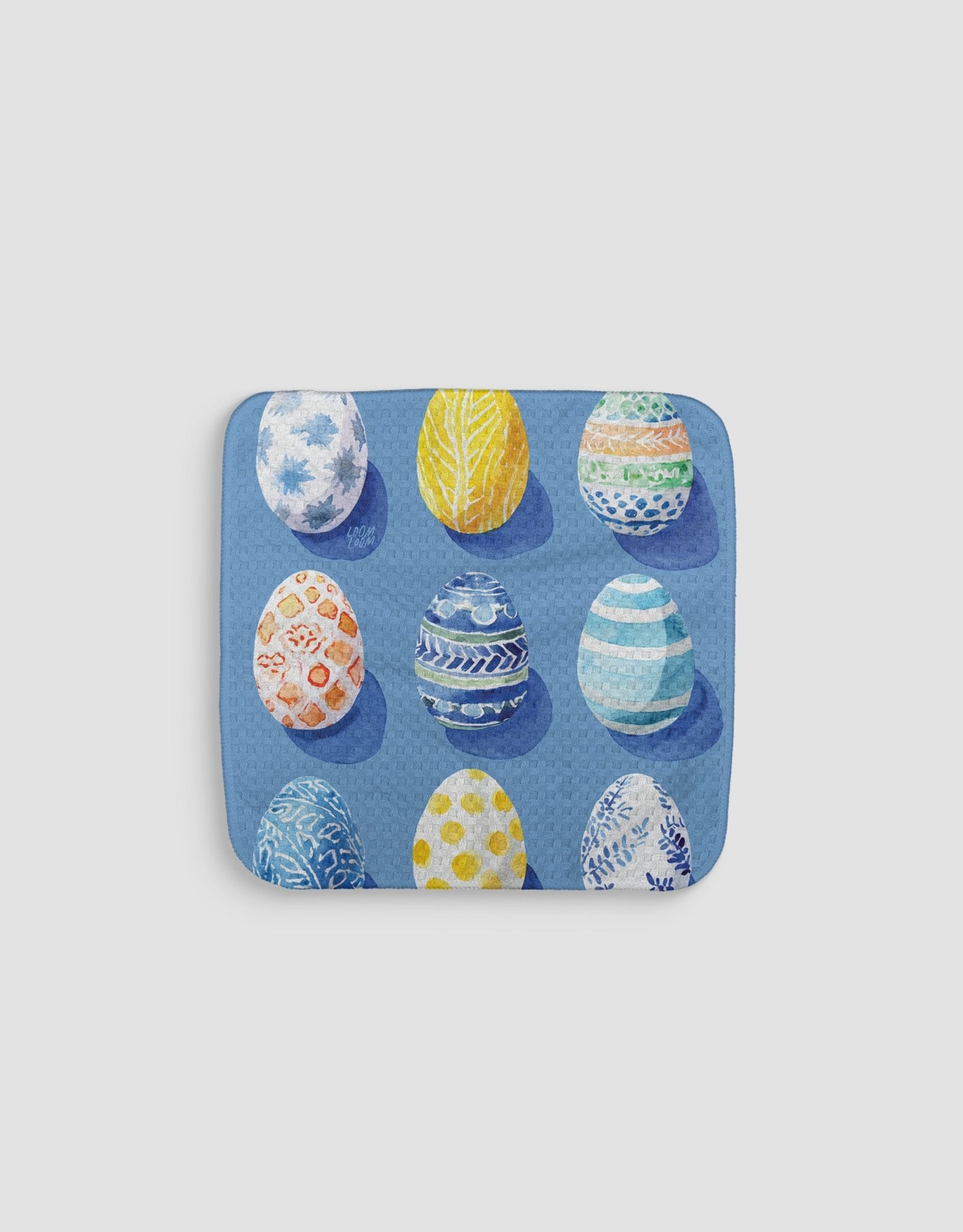 Watercolor Easter Eggs Dishcloth - Loom Loom