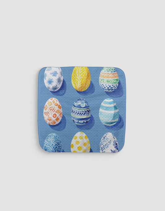Watercolor Easter Eggs Dishcloth - Loom Loom