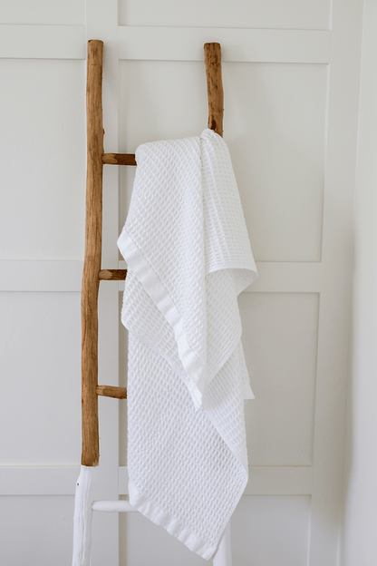 White Waffle Bath Sheet - Loom Loom