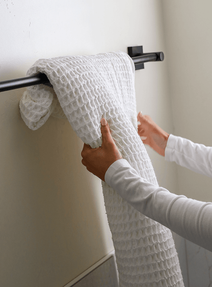 White Waffle Bath Sheet - Loom Loom