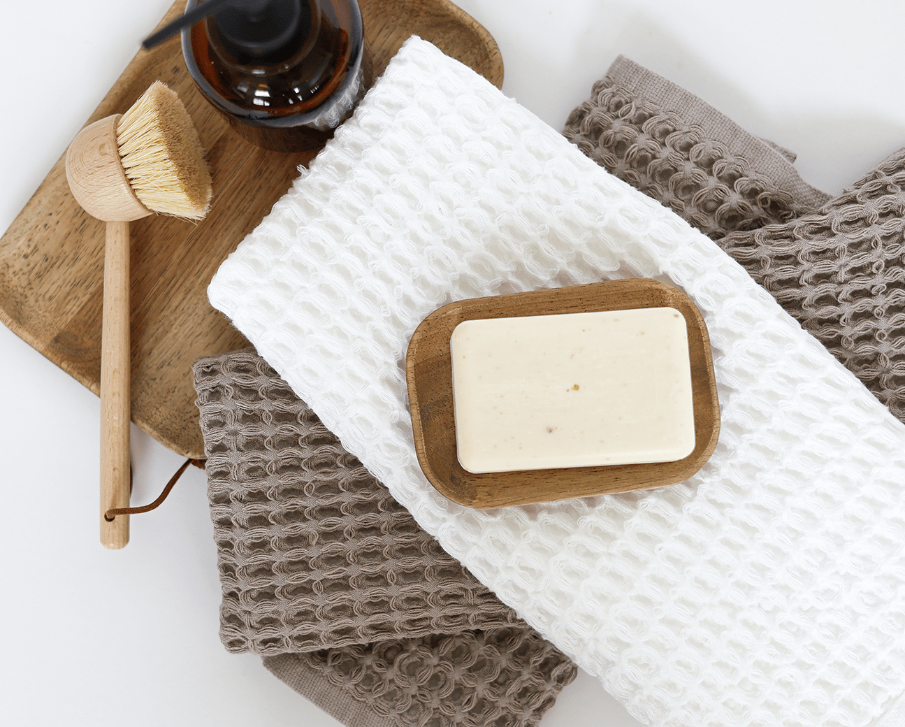White Waffle Face Towel - Loom Loom