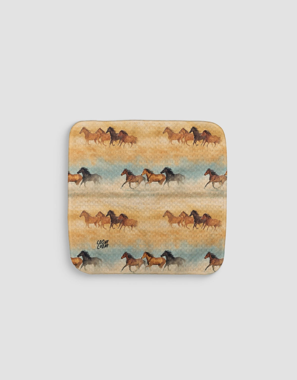 Wild Horses 3 Dishcloth - Loom Loom